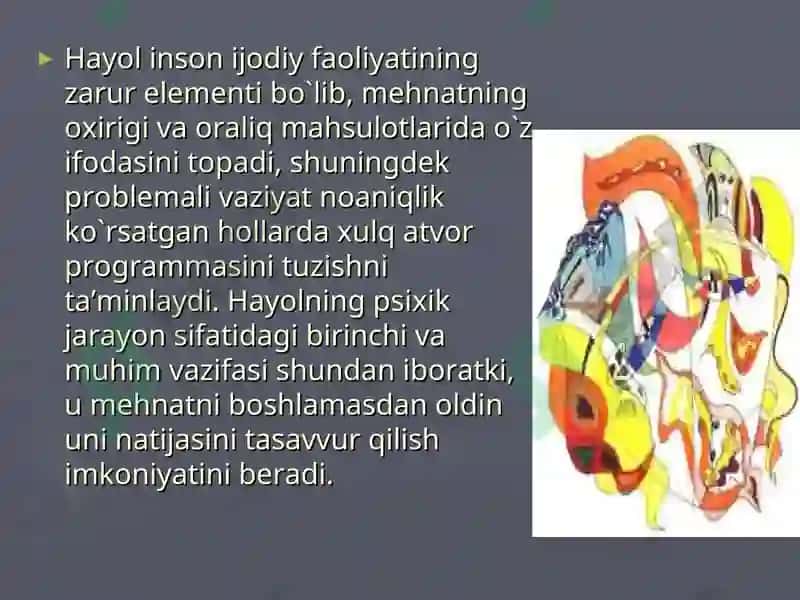 Hayol haqida tushuncha 5