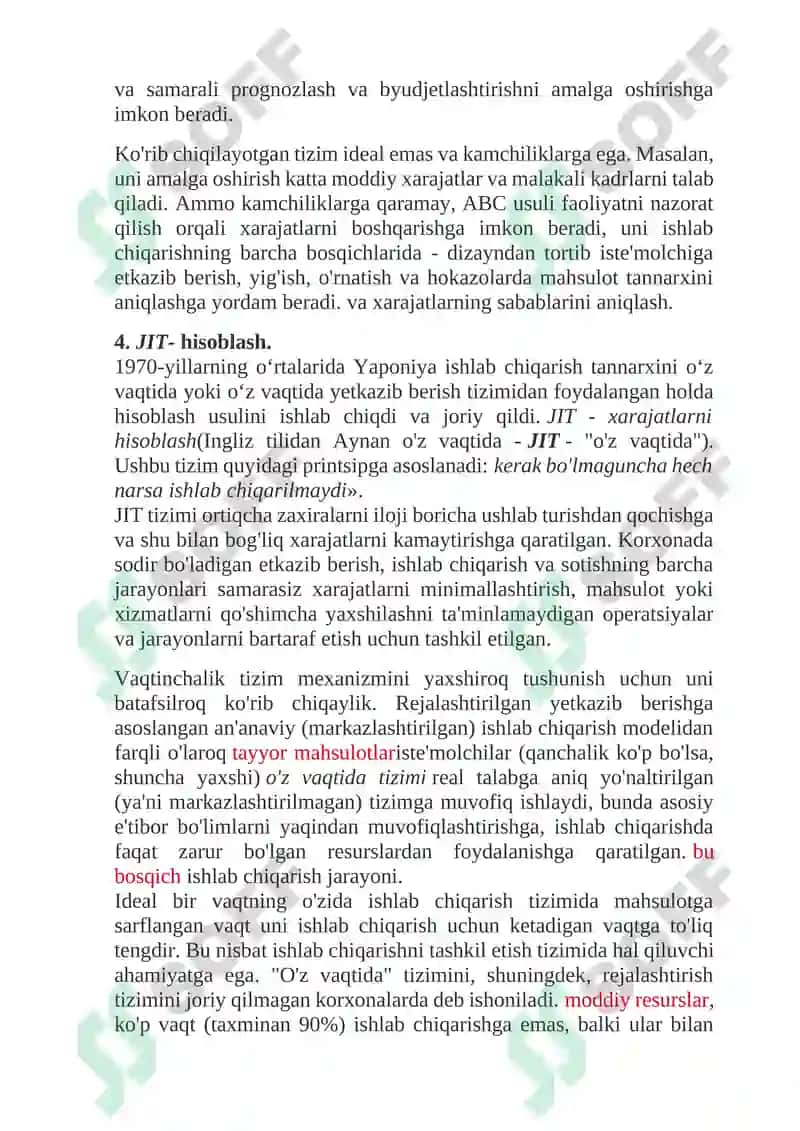 Activity-based-costing (A,B,C) usuli 5