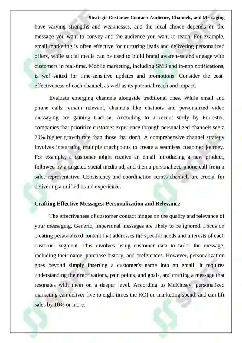 Independent Work on Contacting Customers 5