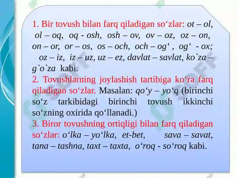 O‘zbektilidaunlivaundoshharflarimlosi 5