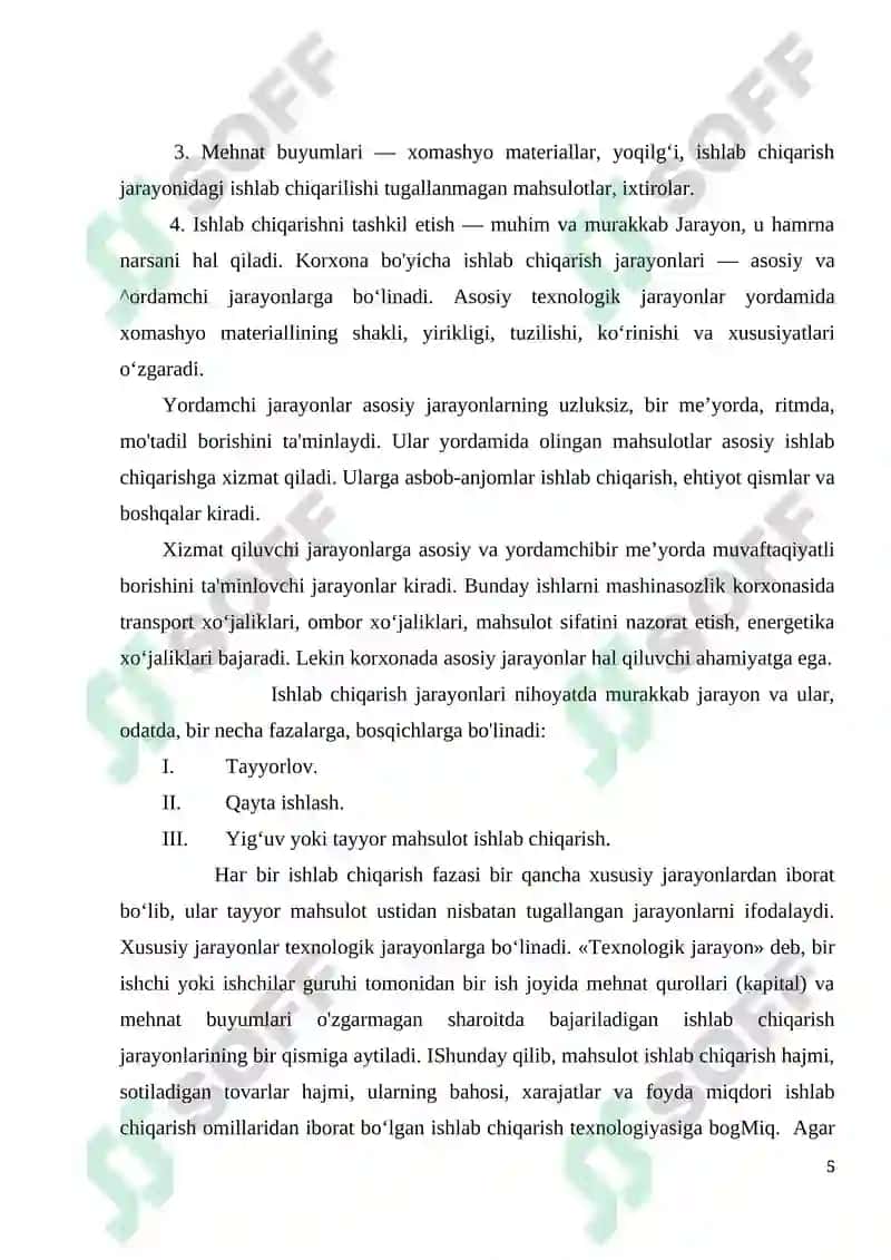 Ishlab chiqarish va firmalarning hatti-harakati 5