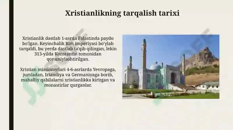 Xristian dini tarixi va asosiy g‘oyalari 5