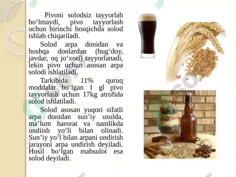 To`qsolod tayyorlash texnologiyasi 5