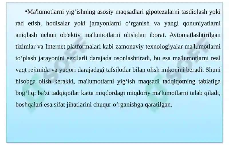 Ma'lumotlarniyigʻishusullari 5