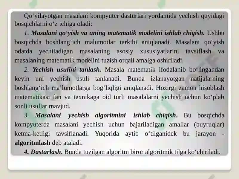 Zamonaviy dasturlash texnologiyalari 5