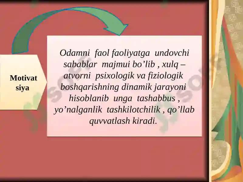 Motivatsiyani o'rganishga oid asosiy yondashuvlar 5