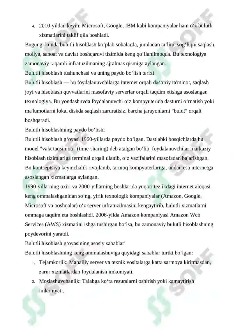 BULUTLI HISOBLASH VA MALUMOTLARNI SAQLASH 5