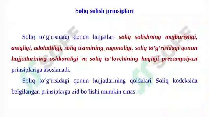 Soliqhisobinitashkil etish vayuritish 5