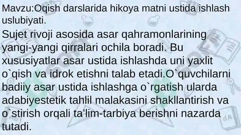 Oqish darslaridaqaytahikoyalashturlaridanfoydalanish 5