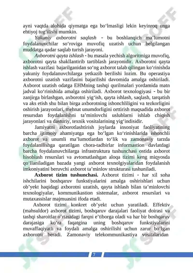 BERILGANLAR BAZASI BOSHQARUVINING TEXNIK ASOSLARI 5