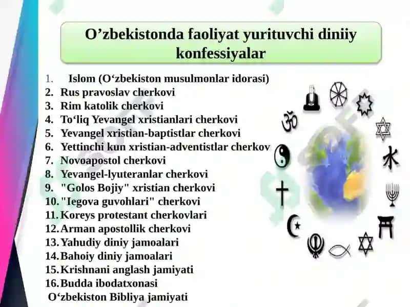 O‘zbekistonda faoliyat yurituvchi diniy tashkilotlar 5
