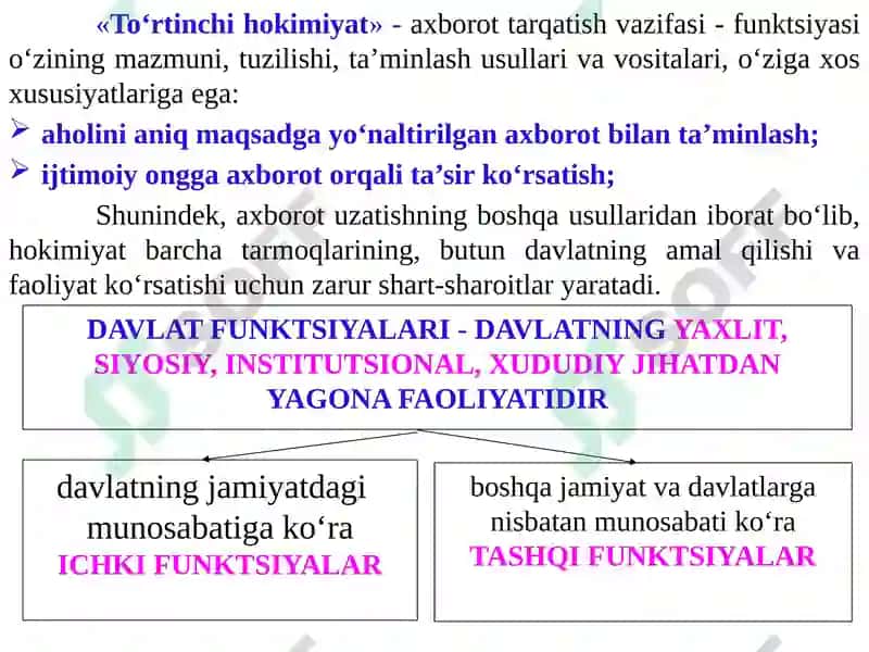 Davlatning Funktsiyalari 5