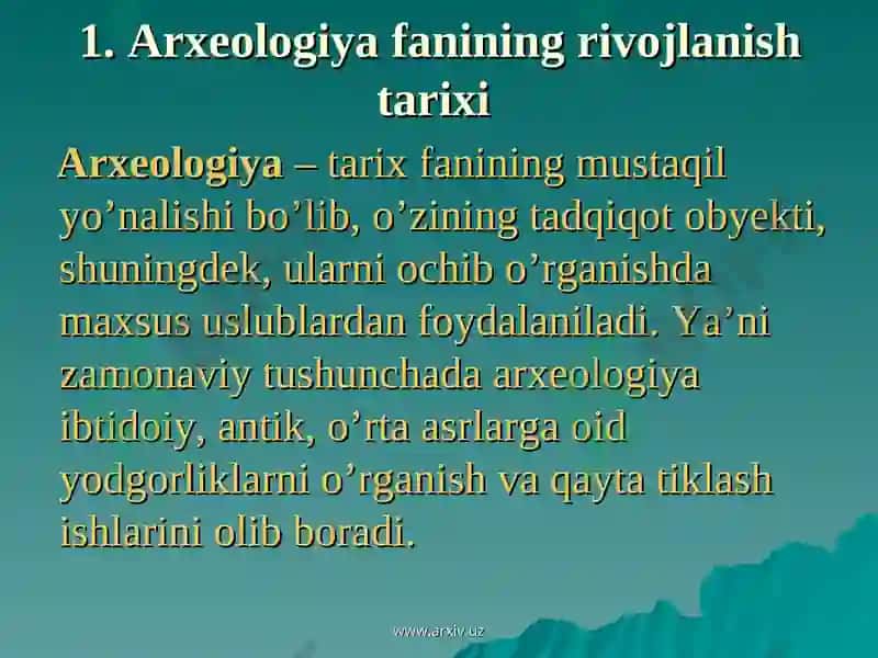 Arxeologiya asoslari faniga kirish 5