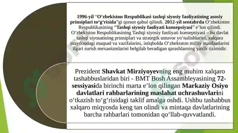 O`zbekiston va Jahon Hamjamiyati 5