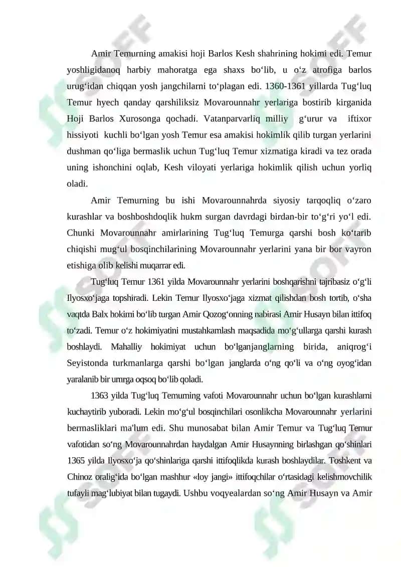 AMIR TEMUR DAVLATINING DAVLATCHILIK TARIXI 5