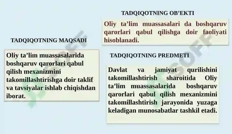 OLIY TA’LIM BOSHQARUVIDA QAROR QABUL QILISH JARAYONI 5