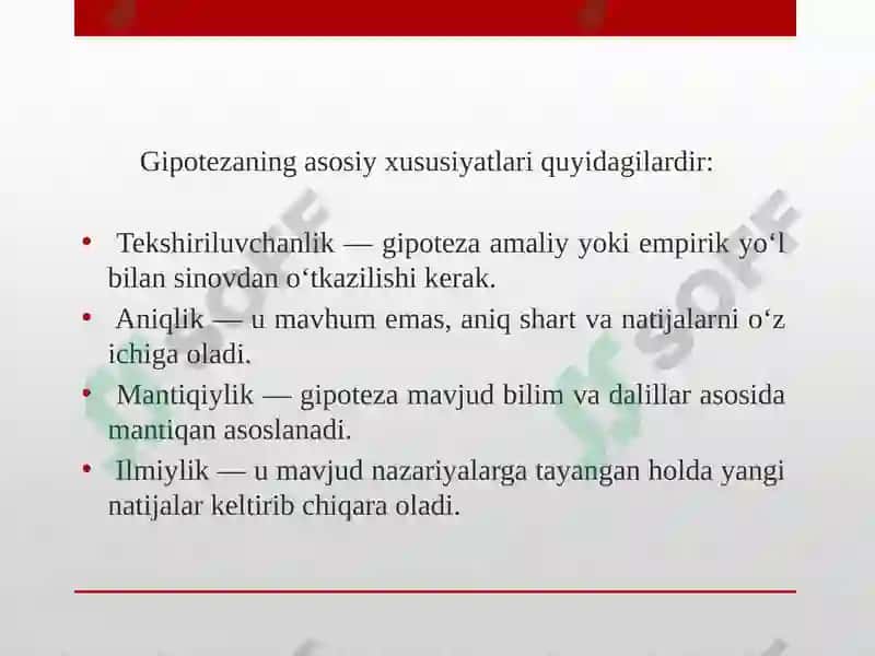Gipotezanishakllantirish vositalari 5