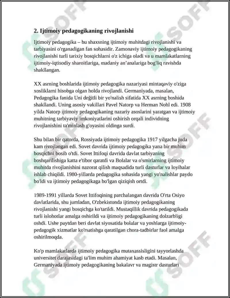 IJTIMOIY PEDOGOKIKANING TARIXI 5