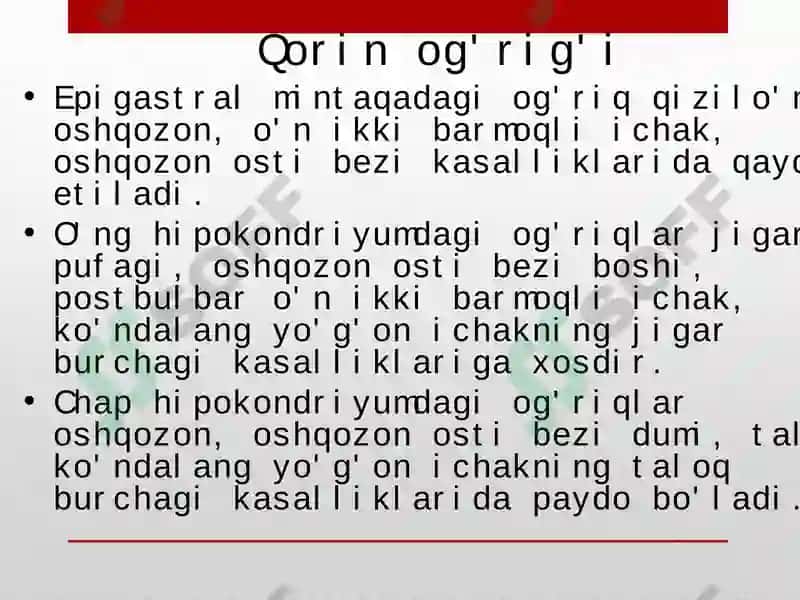 Bolalarda uchraydigan hazm tizimi kasalliklari semiotikasi 5