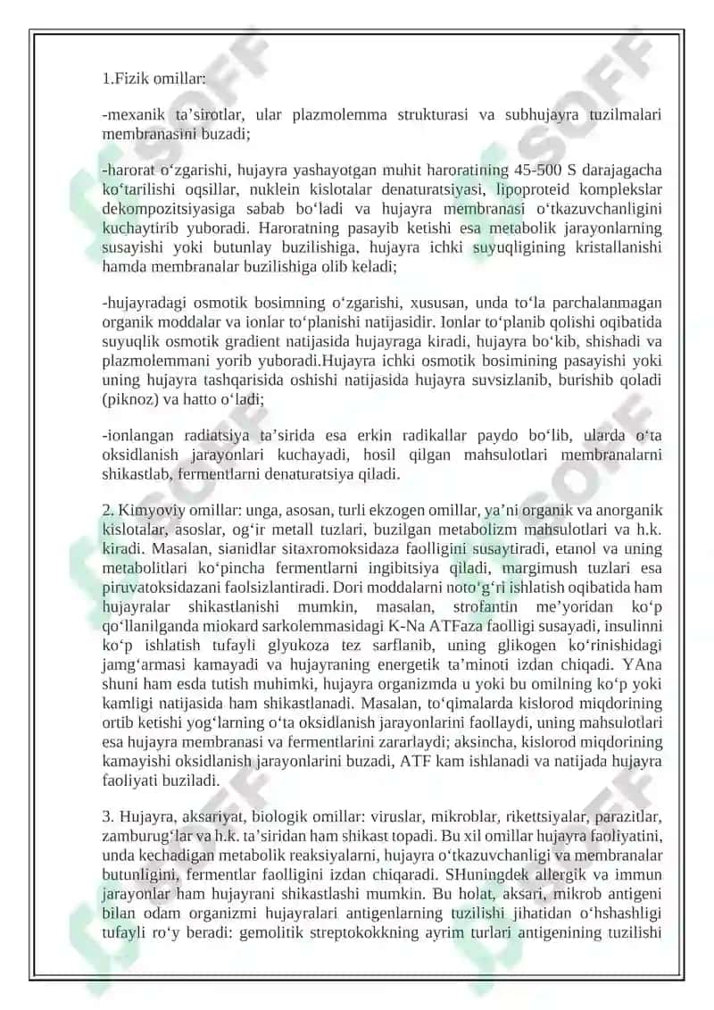 Hujayra patofiziologiyasi 5