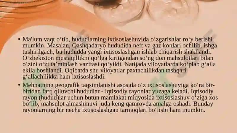 O‘zbekiston iqtisodiyotini hududiy tashkilotish 5