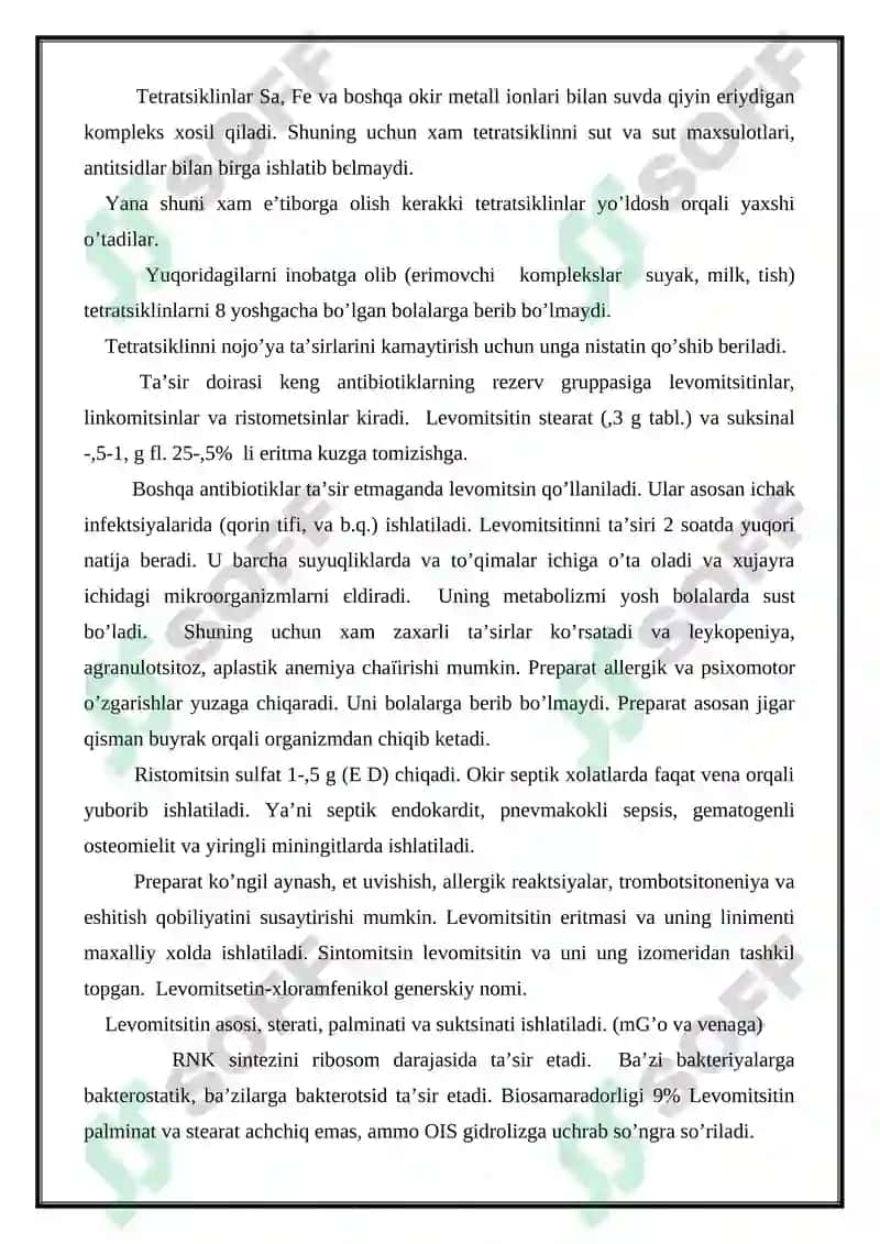 Kimyoterapiya va antibiotiklar 5