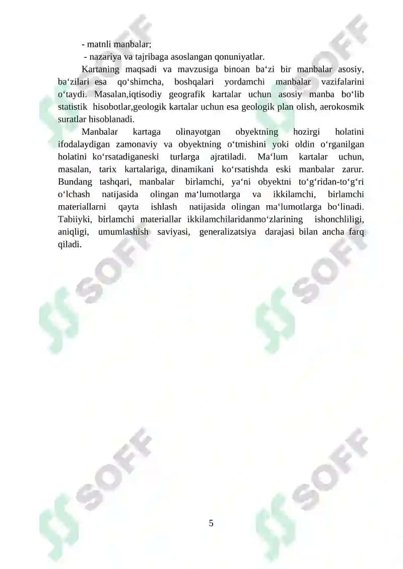 Kartografiyaning rivojlanishi 5