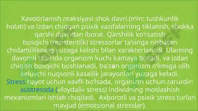 Stressnibartaraf etuvchiterninglar 5