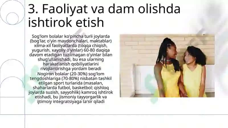 Soğlom bola va nogiron bolalar örtasidagi farqlar 5
