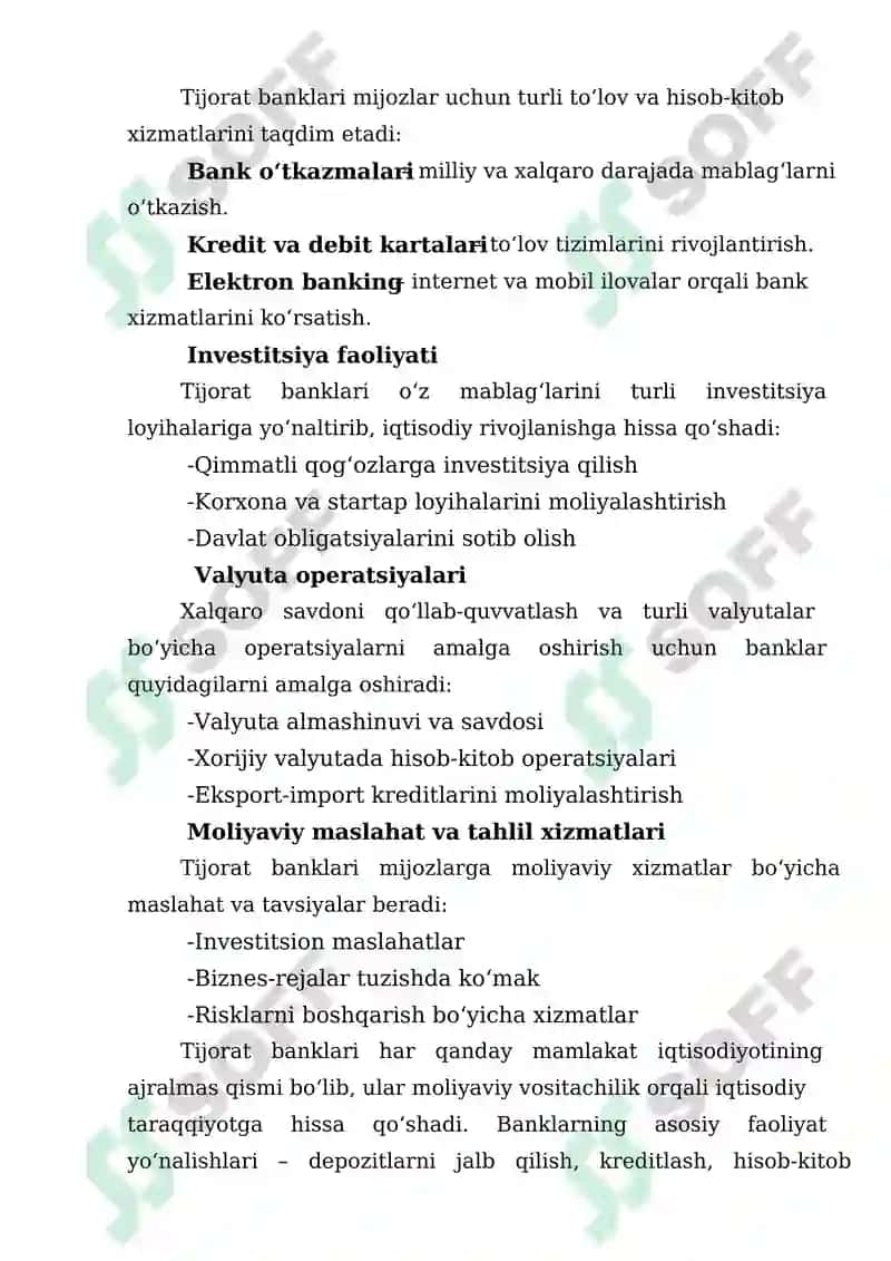 TIJORAT BANKLARI VA UNING APERATSIYALARI 5