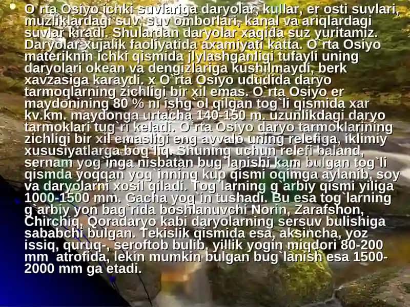 O’RTA OSIYO GEOGRAFIYASI 5