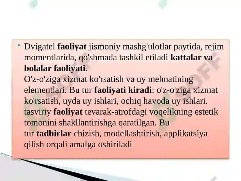 Maktabgacha yoshdagi bolalarning faoliyat turlari 5