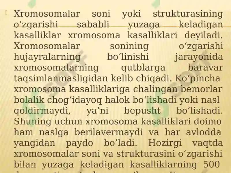 Xromosoma kasalliklari 5