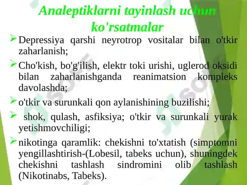 Nootrop vositalar. Analeptiklar 5