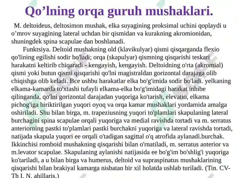 Qo‘l muskullari 5