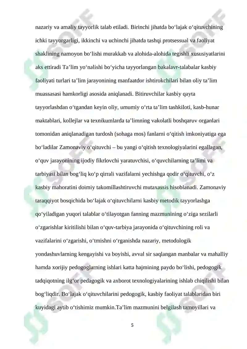 Zamonaviy fanda “kasbiy tayyorgarlik” 5