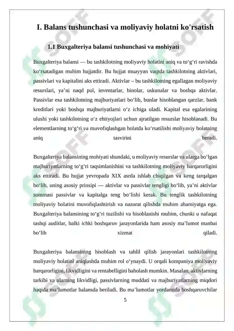 Buxgalteriya Balansi haqida 5