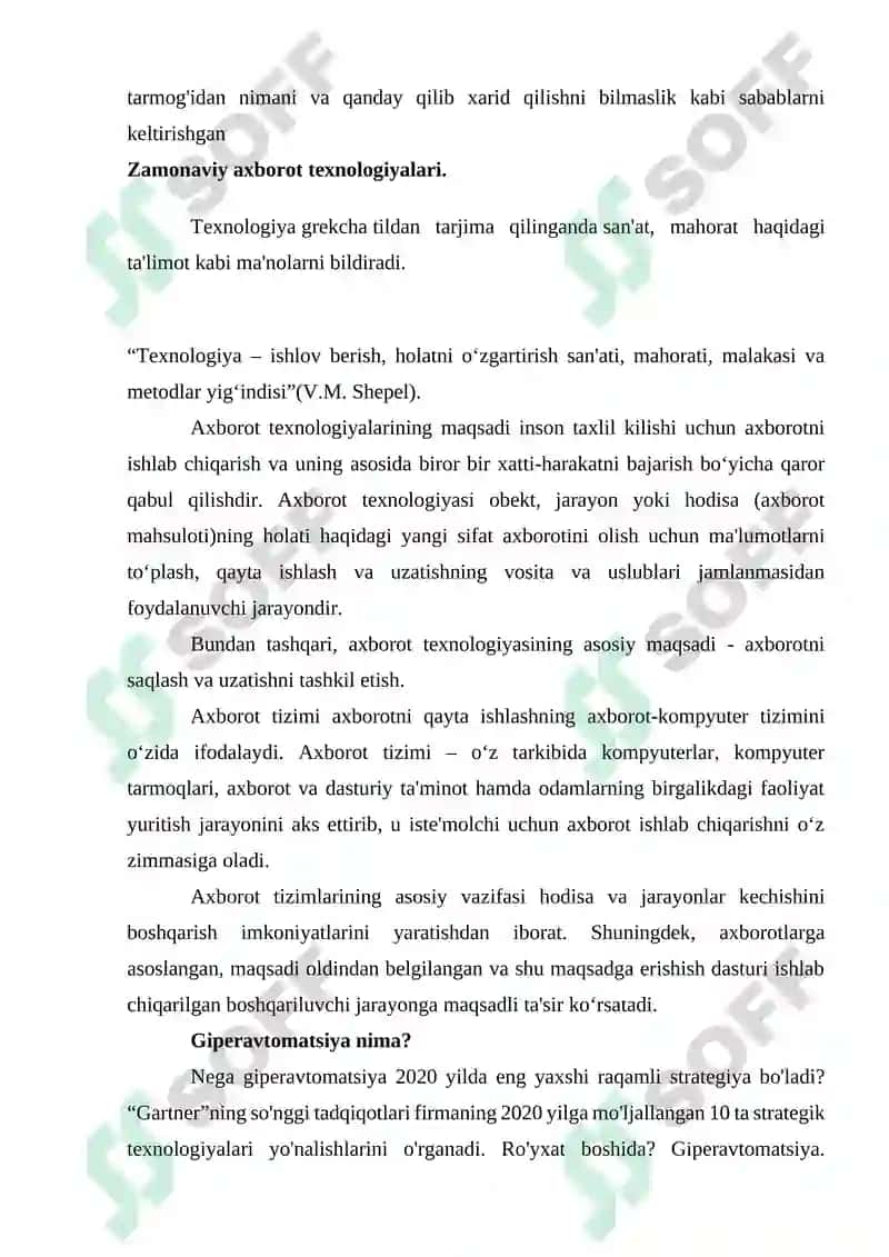 Axborot texnologiyalari sohasi 5