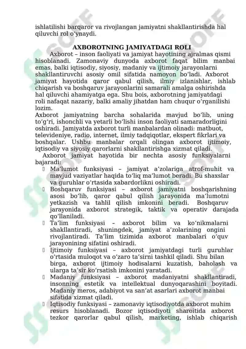 AXBOROT TURLARI VA ISHONCHLILIGI 5