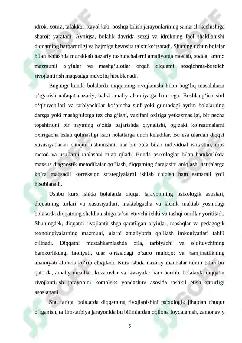 Bolalarda diqqatning rivojlanishi 5
