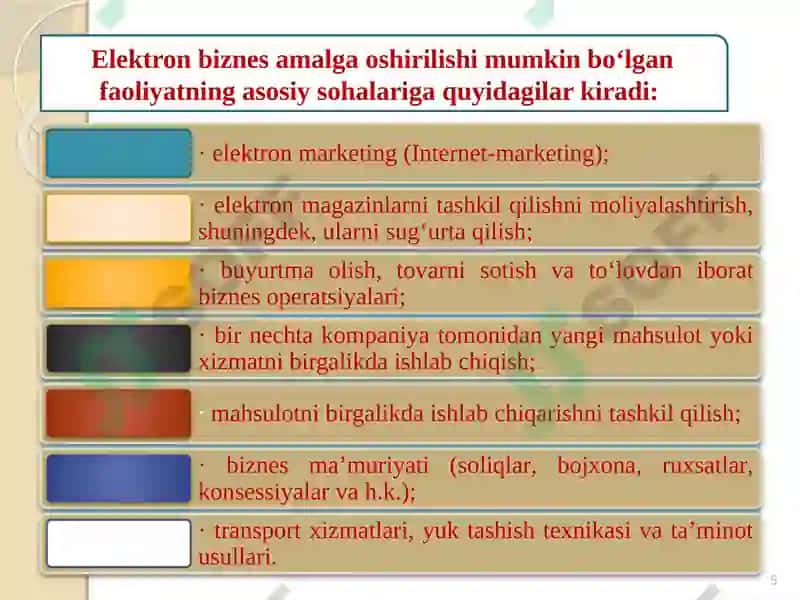 Elektron Biznes Amalga Oshirilishi 5