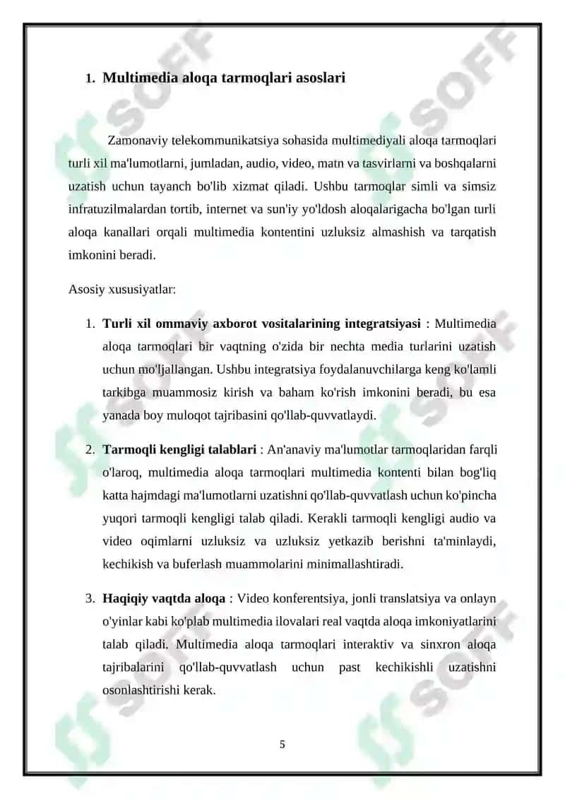 MULTIMEDIALI ALOQA TARMOQLARI 5