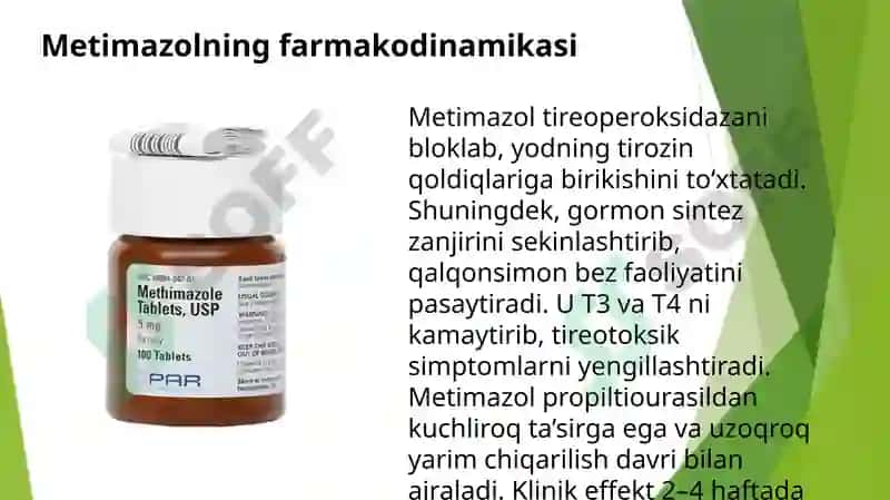 Tireotoksikozda ishlatiladigan dori vositalari 5