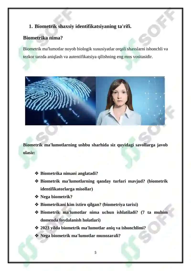 Shaxsni Identifikatsiyalashning Biometrik Vositalari 5