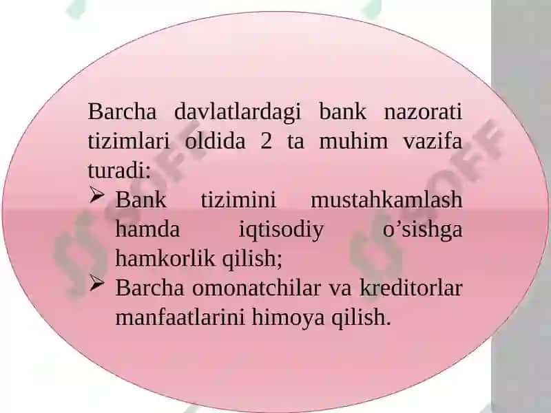Banklar faoliyati nazorat qilish 5