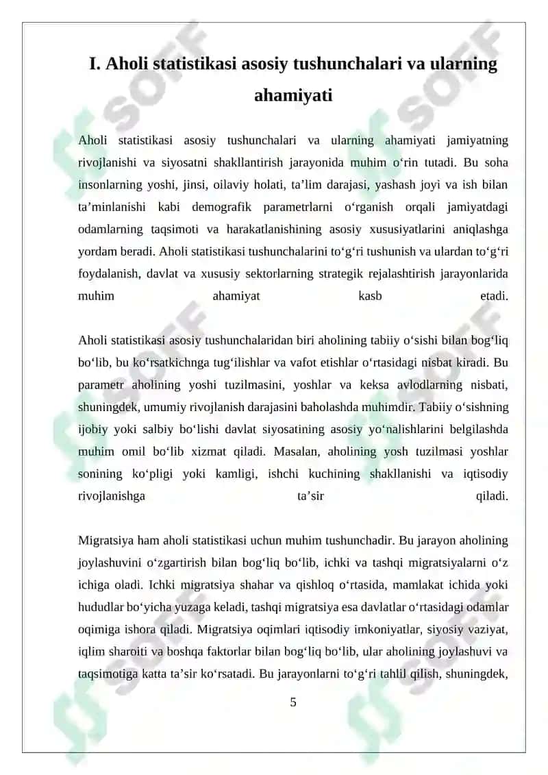 Aholi statistikasi 5