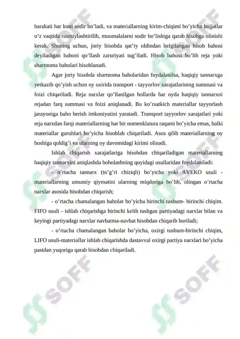 MATERIALLARNI HISOBGA OLISH 5