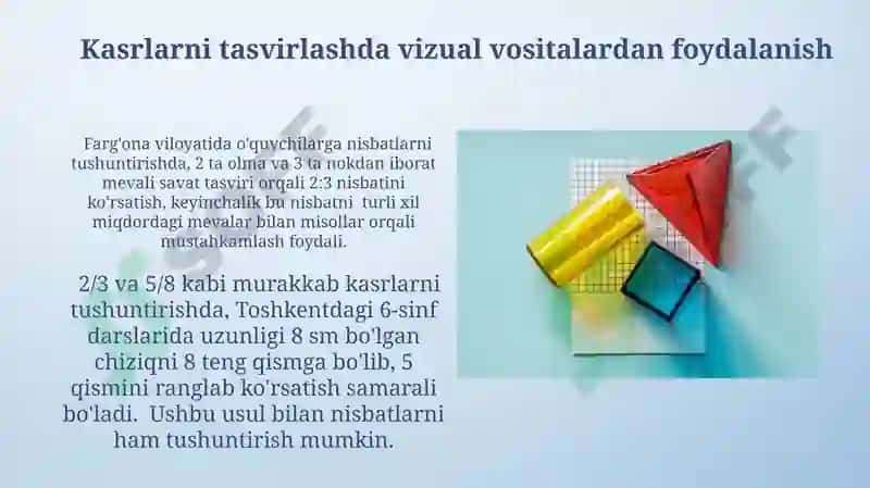 Kasr va Nisbatlarni Namoyish Qilish 5