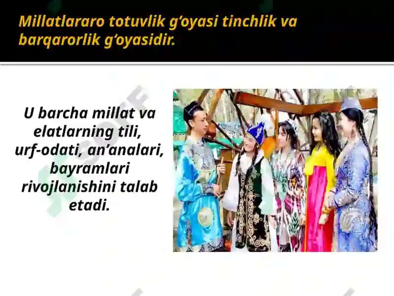 Millatlar aro totuvlik-yurt farovonligi garovi 5