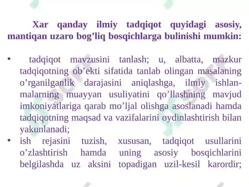 Tadqiqotusullari va ko'nikmalari 5